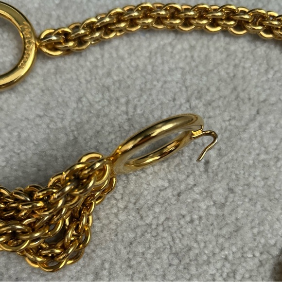 Paloma Picasso Three Tiered Heavy Gold Plated Chain Belt - Picture 4 of 8